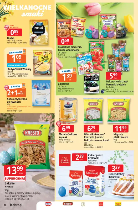 Leclerc - gazetka promocyjna Oferta E.Leclerc I Wielkanocne smaki od wtorku 24.03 do soboty 04.04 - strona 12