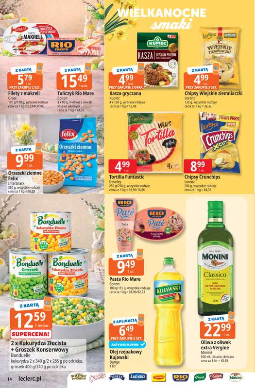 Leclerc - gazetka promocyjna Oferta E.Leclerc I Wielkanocne smaki od wtorku 24.03 do soboty 04.04 - strona 14