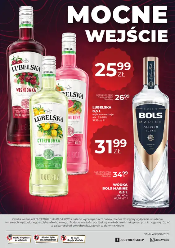 Duży Ben - gazetka promocyjna Gazetka alkoholowa Poznań - Cedrowa 2-12, Ściegiennego 55-67 lok. 61 od środy 25.03 do środy 01.04 - strona 6