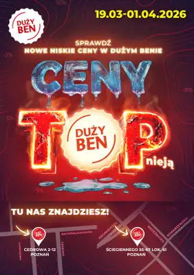 Duży Ben - gazetka promocyjna Gazetka alkoholowa Poznań - Cedrowa 2-12, Ściegiennego 55-67 lok. 61 od środy 25.03 do środy 01.04