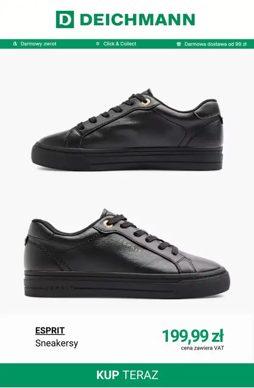 Deichmann - gazetka promocyjna Sneakersy Court damskie od środy 25.03  - strona 12