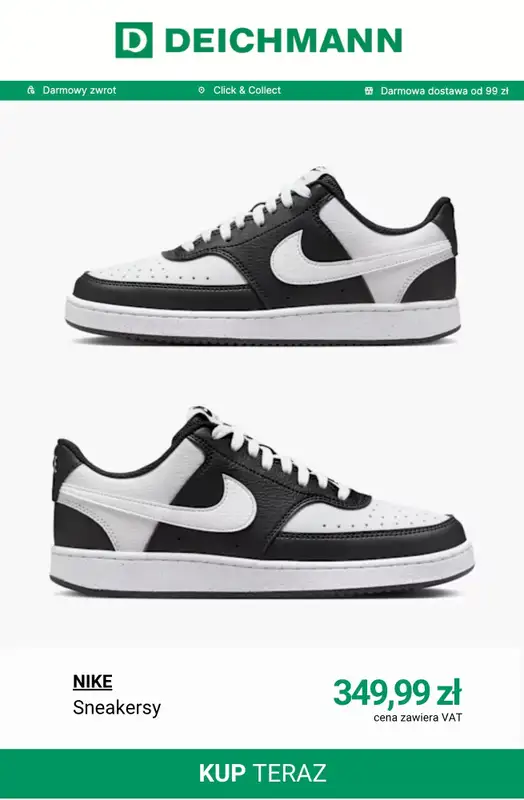 Deichmann - gazetka promocyjna Sneakersy Court damskie od środy 25.03  - strona 5