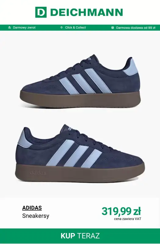 Deichmann - gazetka promocyjna Sneakersy Court damskie od środy 25.03  - strona 10