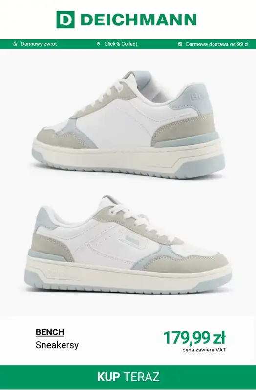 Deichmann - gazetka promocyjna Sneakersy Court damskie od środy 25.03  - strona 2