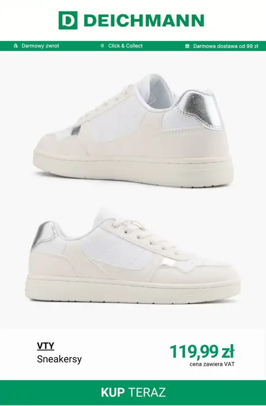 Deichmann - gazetka promocyjna Sneakersy Court damskie od środy 25.03  - strona 3