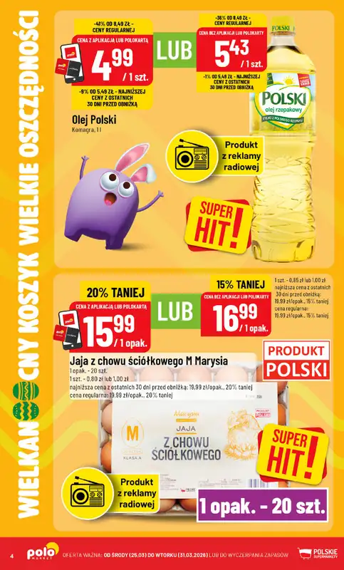 POLOmarket - gazetka promocyjna Katalog Wielkanocny koszyk, wielkie oszczędności od środy 25.03 do wtorku 31.03 - strona 4