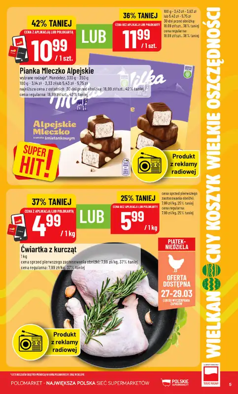 POLOmarket - gazetka promocyjna Katalog Wielkanocny koszyk, wielkie oszczędności od środy 25.03 do wtorku 31.03 - strona 5