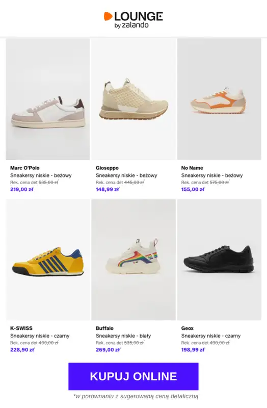 Lounge by Zalando - gazetka promocyjna Do -77% Klasyczne sneakersy od środy 25.03 do piątku 27.03 - strona 10