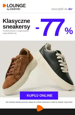 Lounge by Zalando - gazetka promocyjna Do -77% Klasyczne sneakersy od środy 25.03 do piątku 27.03
