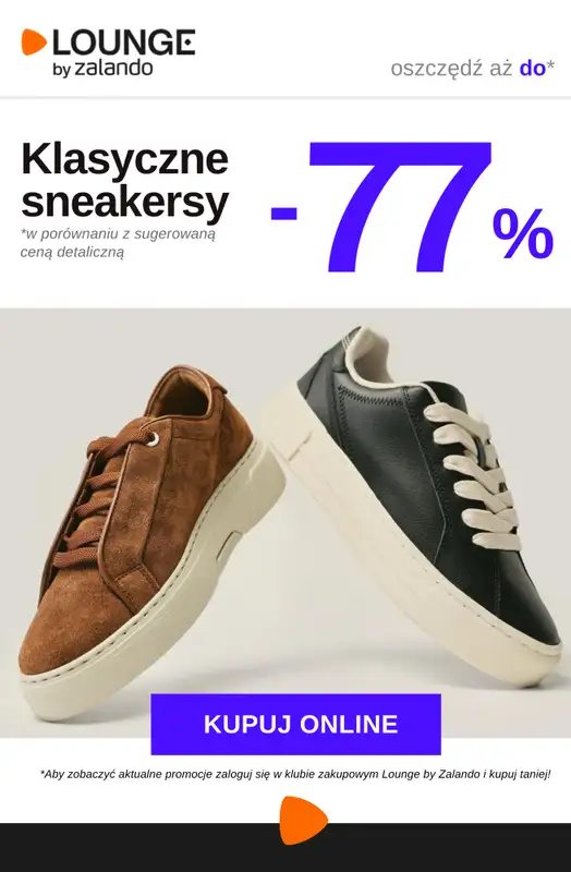 Lounge by Zalando - gazetka promocyjna Do -77% Klasyczne sneakersy  