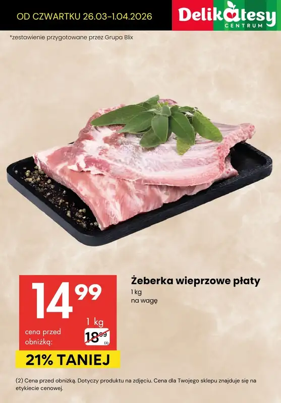 Delikatesy Centrum - gazetka promocyjna Produkty na OBIAD - sprawdź promocje! od czwartku 26.03 do środy 01.04 - strona 5
