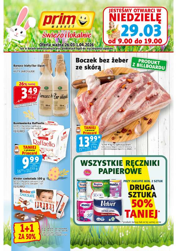 Prim Market - gazetka promocyjna Gazetka od czwartku 26.03 do środy 01.04