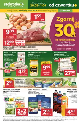 Stokrotka - gazetka promocyjna Gazetka Market od czwartku 26.03 do środy 01.04