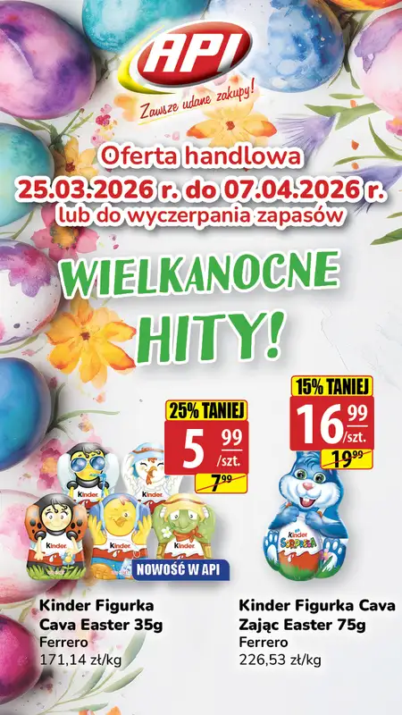 API Market - gazetka promocyjna Plakaty promocyjne od środy 25.03 do wtorku 07.04 - strona 22