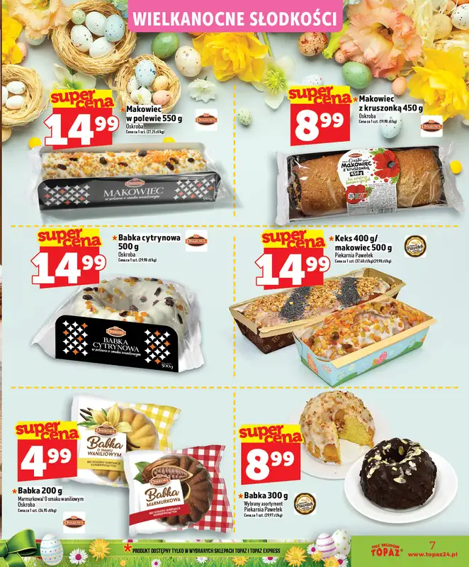 TOPAZ - gazetka promocyjna Superceny na Święta od czwartku, 02.04 od czwartku 02.04 do środy 08.04 - strona 7