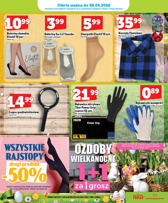 TOPAZ - gazetka promocyjna Superceny na Święta od czwartku, 02.04 od czwartku 02.04 do środy 08.04 - strona 31