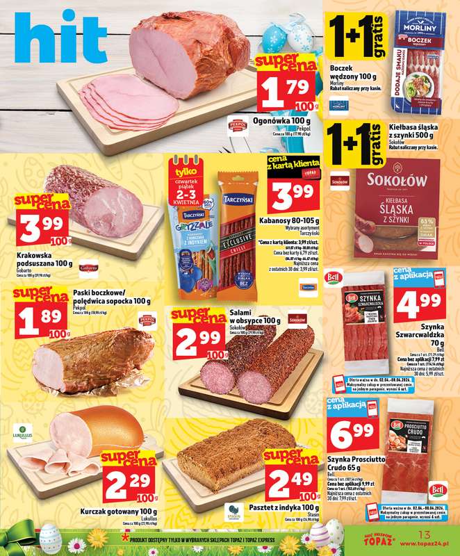 TOPAZ - gazetka promocyjna Superceny na Święta od czwartku, 02.04 od czwartku 02.04 do środy 08.04 - strona 13