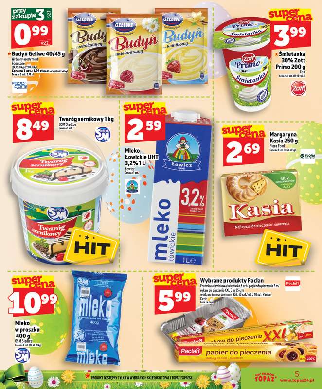 TOPAZ - gazetka promocyjna Superceny na Święta od czwartku, 02.04 od czwartku 02.04 do środy 08.04 - strona 5