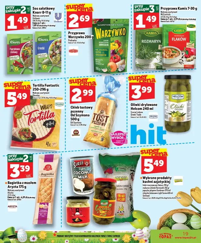 TOPAZ - gazetka promocyjna Superceny na Święta od czwartku, 02.04 od czwartku 02.04 do środy 08.04 - strona 19