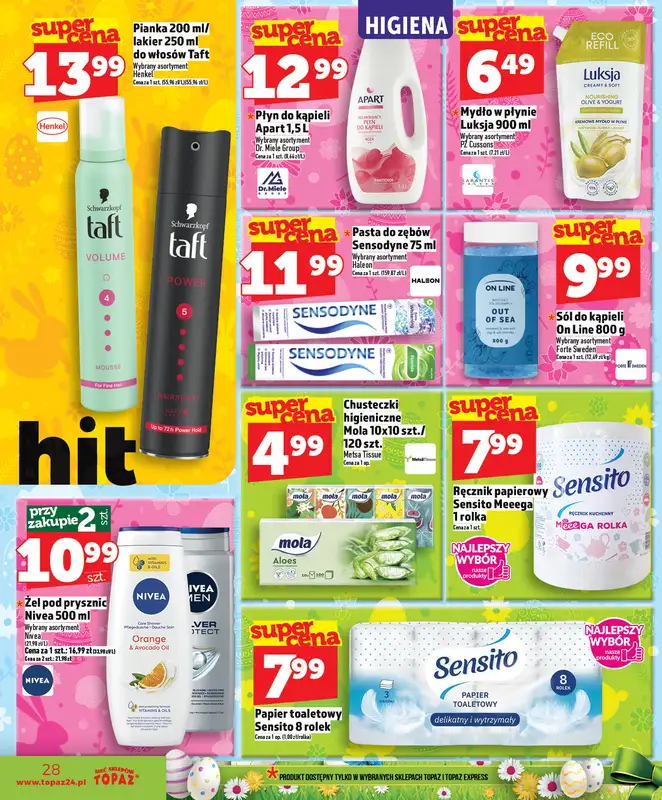TOPAZ - gazetka promocyjna Superceny na Święta od czwartku, 02.04 od czwartku 02.04 do środy 08.04 - strona 28