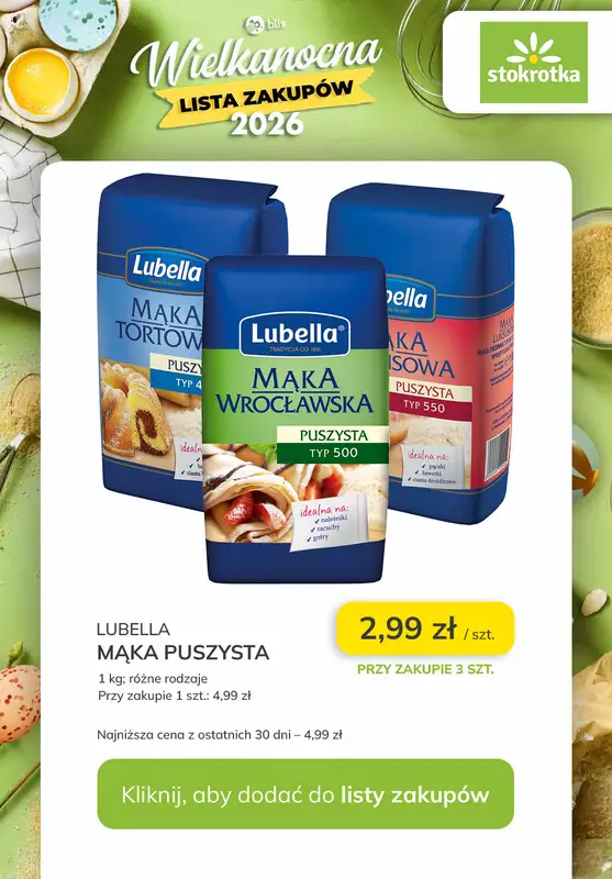 Stokrotka - gazetka promocyjna Wielkanocna Lista Zakupów w Stokrotce! od czwartku 26.03 do środy 01.04 - strona 5