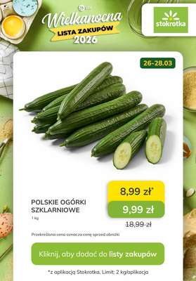 Stokrotka - gazetka promocyjna Wielkanocna Lista Zakupów w Stokrotce! od czwartku 26.03 do środy 01.04 - strona 8