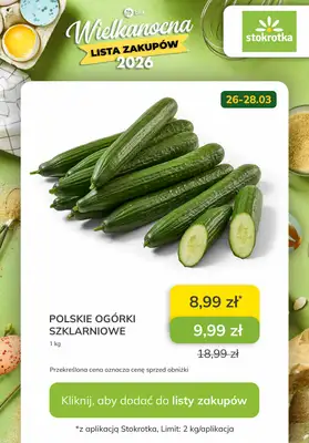 Stokrotka - gazetka promocyjna Wielkanocna Lista Zakupów w Stokrotce! od czwartku 26.03 do środy 01.04 - strona 8