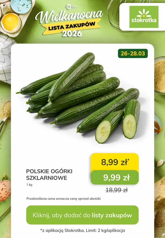 Stokrotka - gazetka promocyjna Wielkanocna Lista Zakupów w Stokrotce! od czwartku 26.03 do środy 01.04 - strona 8