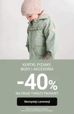 Smyk - gazetka promocyjna -40% na DRUGI PRODUKT - kurtki, piżamy, body i akcesoria od środy 25.03 do czwartku 26.03