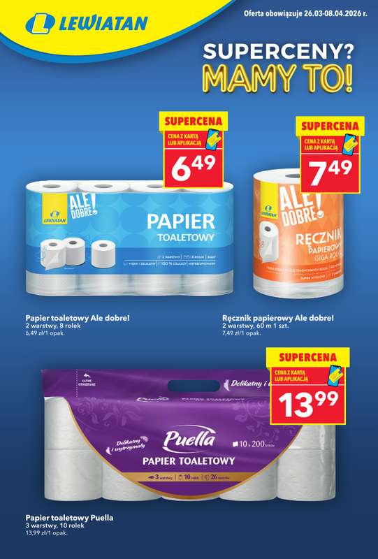 LEWIATAN - gazetka promocyjna Superceny? Mamy to w Lewiatanie! od czwartku 26.03 do środy 08.04