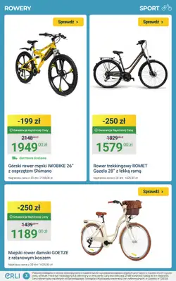 ERLI - gazetka promocyjna Rowery, hulajnogi i bieżnie do – 25%! od piątku 27.03 do niedzieli 29.03 - strona 3