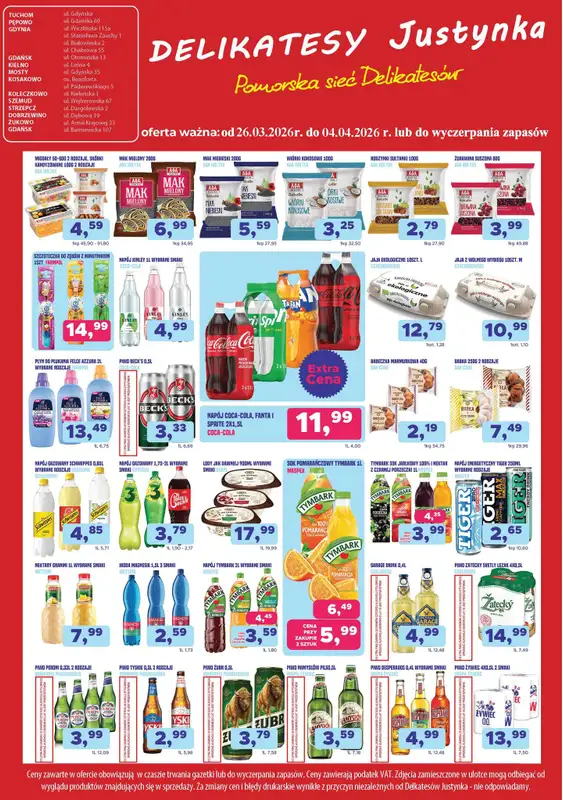 Delikatesy Justynka - gazetka promocyjna Gazetka od czwartku 26.03 do soboty 04.04 - strona 3