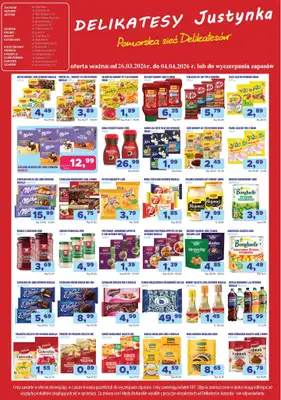 Delikatesy Justynka - gazetka promocyjna Gazetka od czwartku 26.03 do soboty 04.04 - strona 2