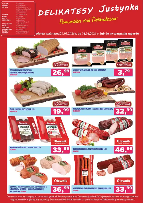 Delikatesy Justynka - gazetka promocyjna Gazetka od czwartku 26.03 do soboty 04.04 - strona 7