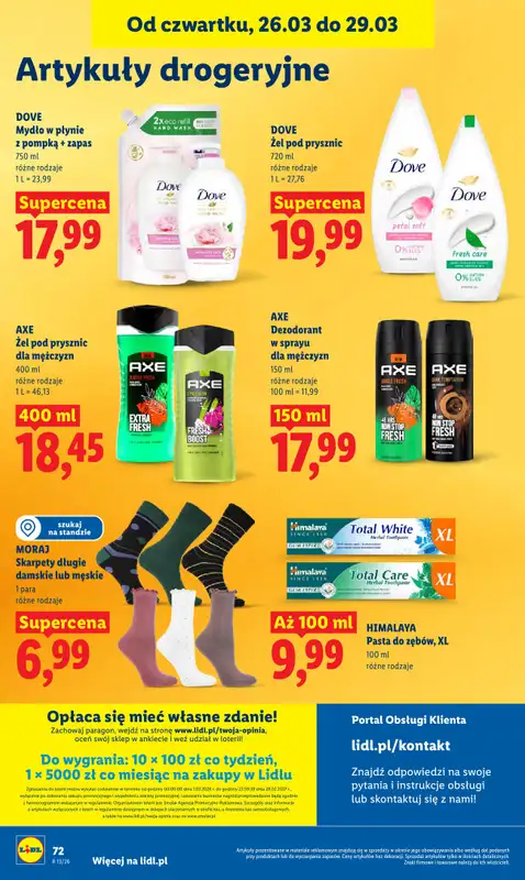 Lidl - gazetka promocyjna Oferta od czwartku od czwartku 26.03 do niedzieli 29.03 - strona 72
