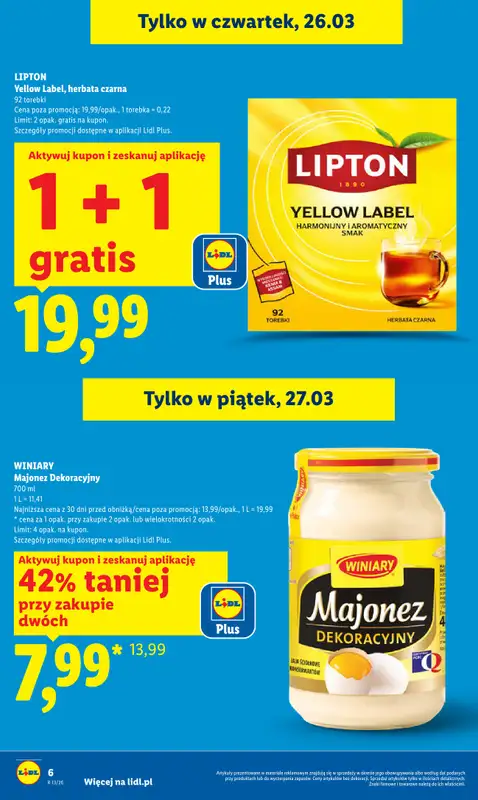 Lidl - gazetka promocyjna Oferta od czwartku od czwartku 26.03 do niedzieli 29.03 - strona 6