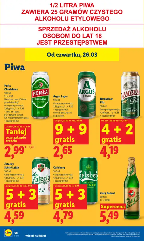 Lidl - gazetka promocyjna Oferta od czwartku od czwartku 26.03 do niedzieli 29.03 - strona 58