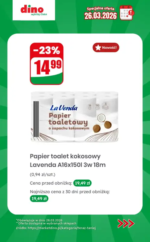 Dino - gazetka promocyjna Specjalna oferta na 26.03.2026 - promocje spoza gazetki od czwartku 26.03 do czwartku 26.03 - strona 9