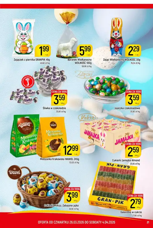 Delikatesy Piotruś Pan - gazetka promocyjna Gazetka od czwartku 26.03 do soboty 04.04 - strona 21