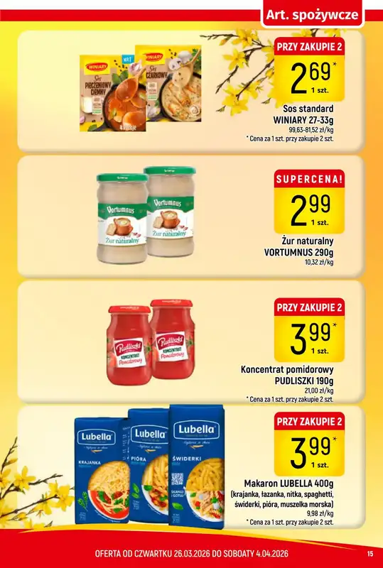 Delikatesy Piotruś Pan - gazetka promocyjna Gazetka od czwartku 26.03 do soboty 04.04 - strona 15