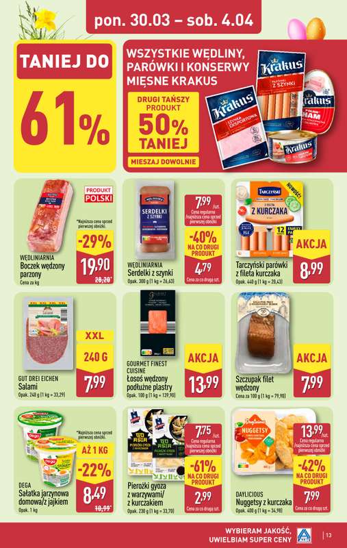 Aldi - gazetka promocyjna Pełny katalog! od poniedziałku 30.03 do soboty 04.04 - strona 13