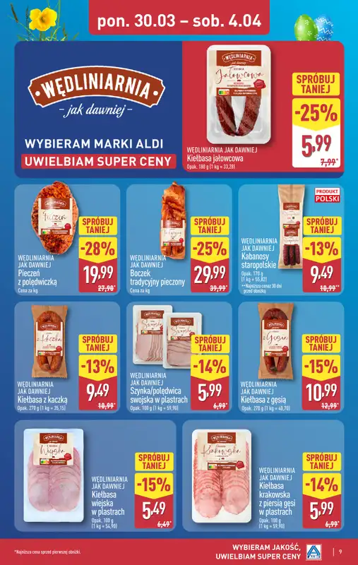 Aldi - gazetka promocyjna Pełny katalog! od poniedziałku 30.03 do soboty 04.04 - strona 9