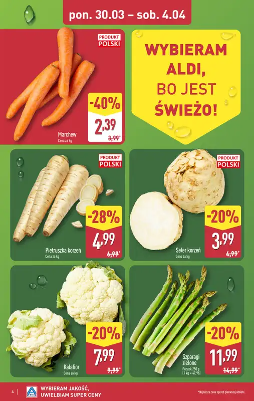 Aldi - gazetka promocyjna Pełny katalog! od poniedziałku 30.03 do soboty 04.04 - strona 4