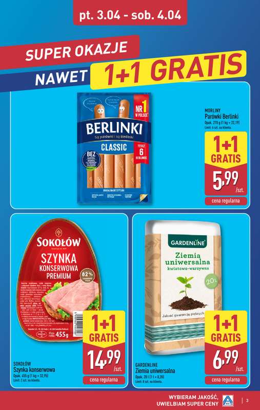 Aldi - gazetka promocyjna Wybieram Aldi na tani weekend! od czwartku 02.04 do soboty 04.04 - strona 3
