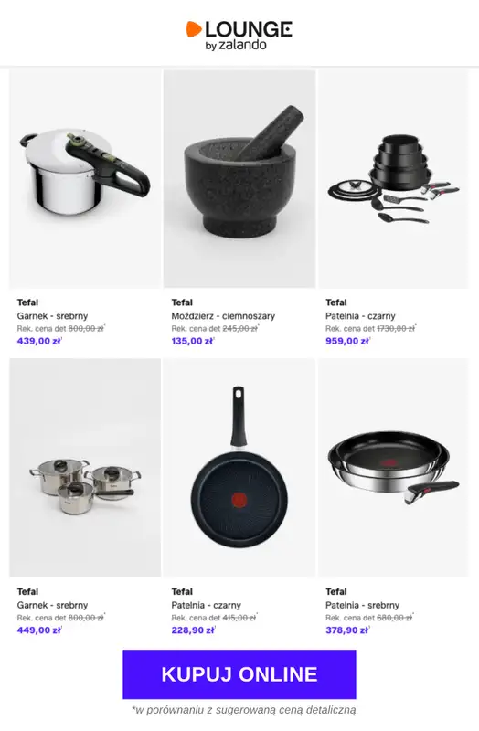 Lounge by Zalando - gazetka promocyjna Do -60% Tefal od czwartku 26.03 do poniedziałku 30.03 - strona 6
