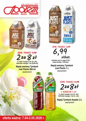 Społem - Blisko i Korzystnie - gazetka promocyjna Plakat promocyjny PSS Kalisz od wtorku 07.04 do soboty 02.05