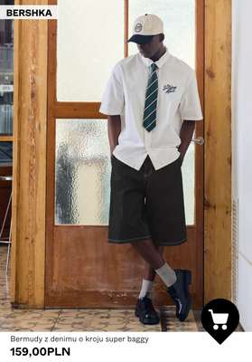 Bermudy z denimu o kroju super baggy