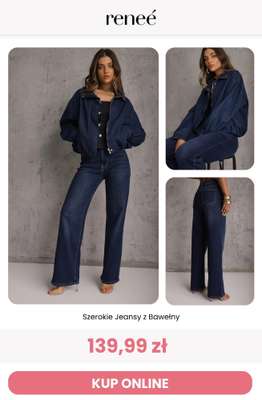 Szerokie Jeansy z Bawełny