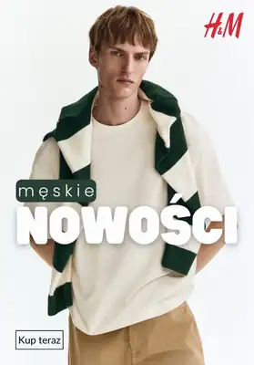 H&M - gazetka promocyjna NOWOŚCI męskie od czwartku 26.03 