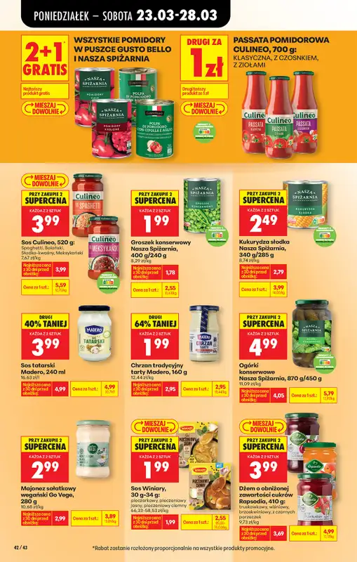 Biedronka - gazetka promocyjna Od poniedziałku, Z ladą tradycyjną od poniedziałku 23.03 do niedzieli 29.03 - strona 60